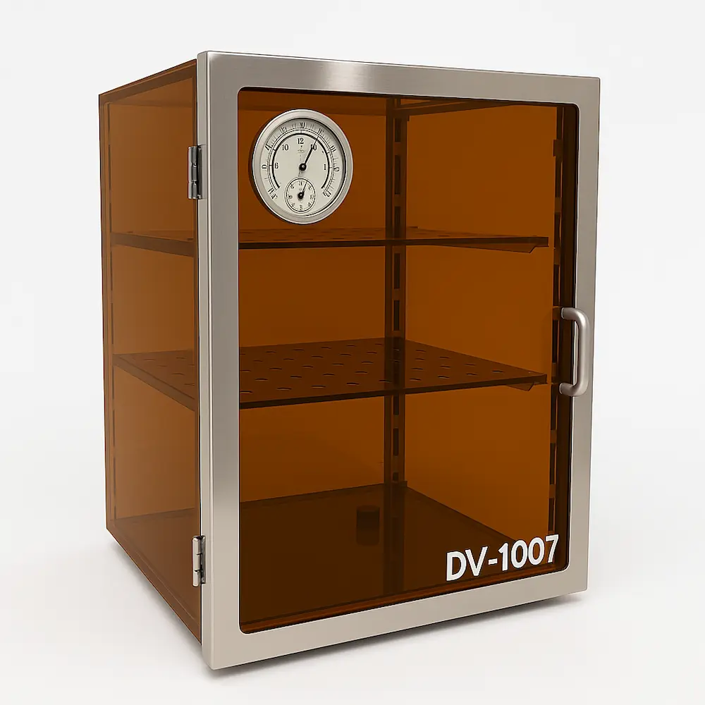 DV-1007 – Gabinete desecador ámbar vertical (analógico) Aceq